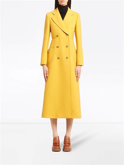 prada yellow raincoat|farfetch Prada coats.